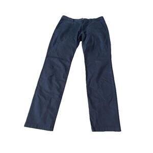 Perk Pants Mens 32x32 Blue Slim Fit Stretch Chino Cotton Casual Trousers H83